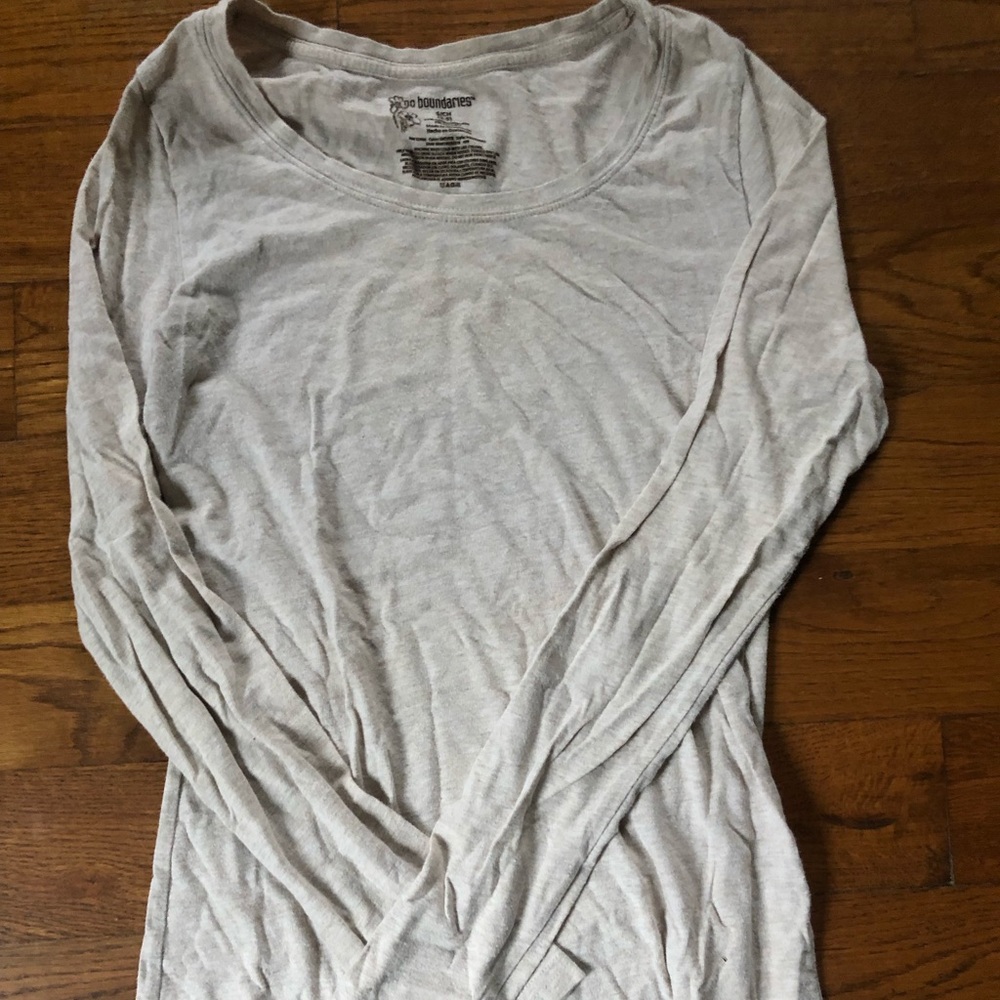 Cream colored long sleeve tee